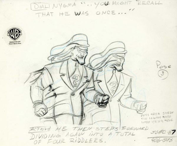 Batman The Animated Series Original Production Drawing: Riddler Online now