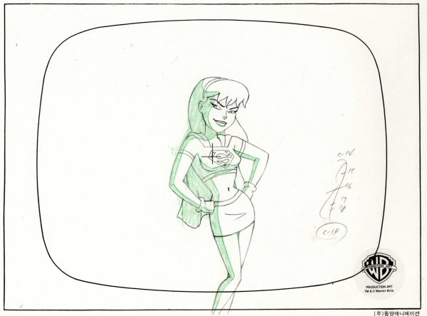 Superman the Animated Series Original Production Drawing: Supergirl For Discount