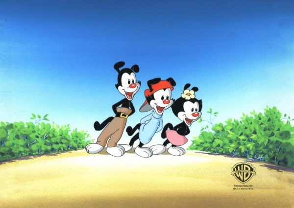 Animaniacs Original Production Cel:  Yakko, Wakko, and Dot Online