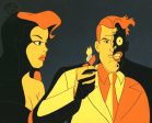 Batman The Animated Series Original Production Cel: Two-Face and Poison Ivy Online Sale