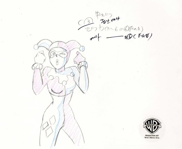 The New Batman Adventures Original Production Drawing: Harley Quinn Discount