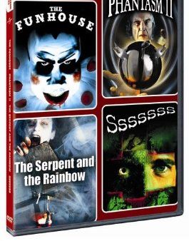 4 MOVIE MARATHON CULT HORROR COLLECTION (THE FUNHOUSE   PHANTASM II   THE SERPENT AND THE RAINBOW   SSSSSSS) For Discount