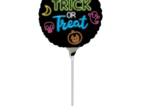 Neon Trick or Treat Foil Balloon 22cm Discount