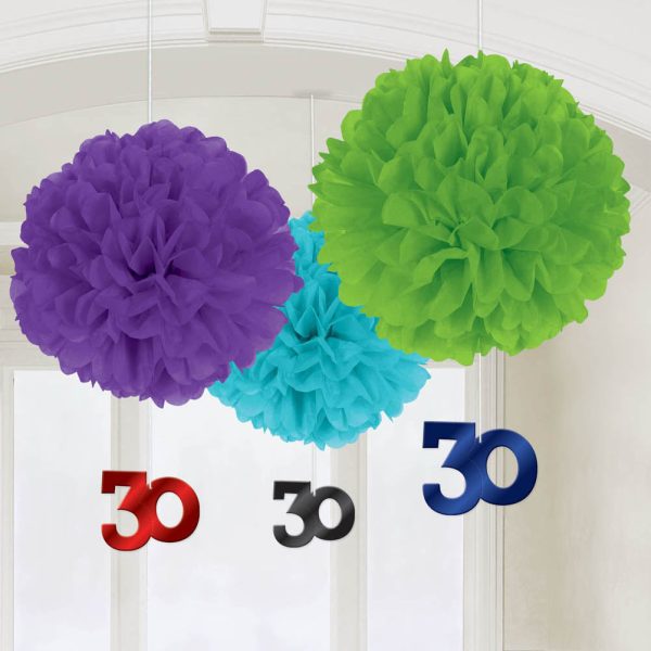 60th Birthday Fluffy With Danglers 3pcs For Discount