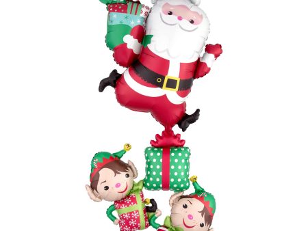 Christmas Characters Stacker Giant Multi-Balloon 73x160cm For Cheap