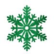 Green Glitter Snowflake Decoration 11in Supply