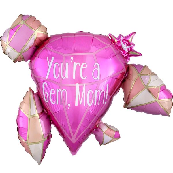 You re a Gem, Mom SuperShape Balloon 76x66cm Supply