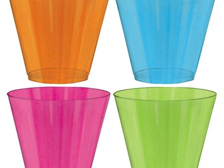 Neon Plastic Tumbler Assorted 9oz, 72pcs on Sale