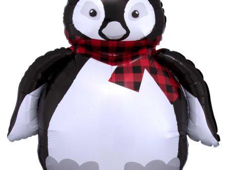 Cozy Hoilday Penguin SuperShape Balloon 71x68cm For Sale