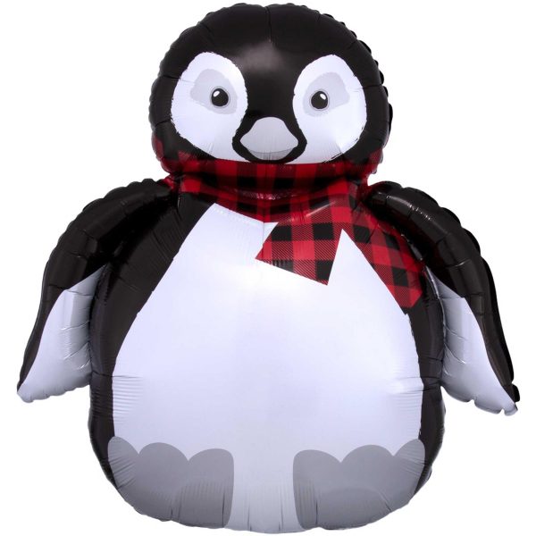 Cozy Hoilday Penguin SuperShape Balloon 71x68cm For Sale