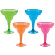 Neon Margarita Plastic Glasses Assorted 11oz, 20pcs Sale