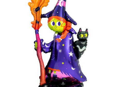 Scary Witch AirLoonz Foil Balloon 60x139cm on Sale