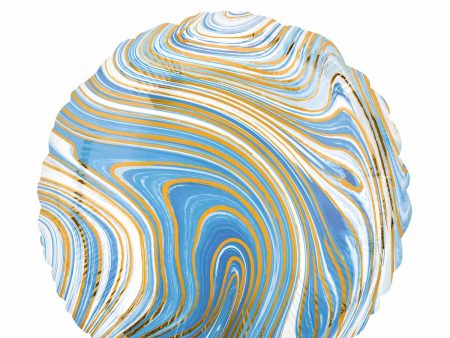 Blue Circle Marblez Foil Balloon 45cm Online Hot Sale