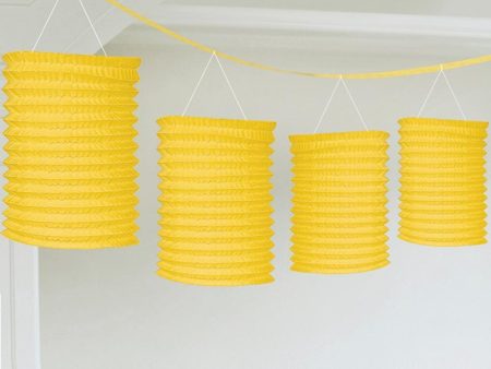 Yellow Sunshine Paper Lantern Garland 12ft Online now